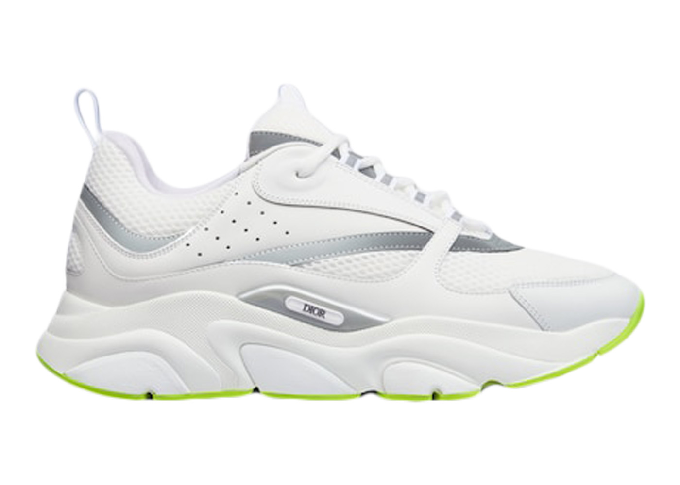DIOR B22 Sneaker White Silver Fluo Green