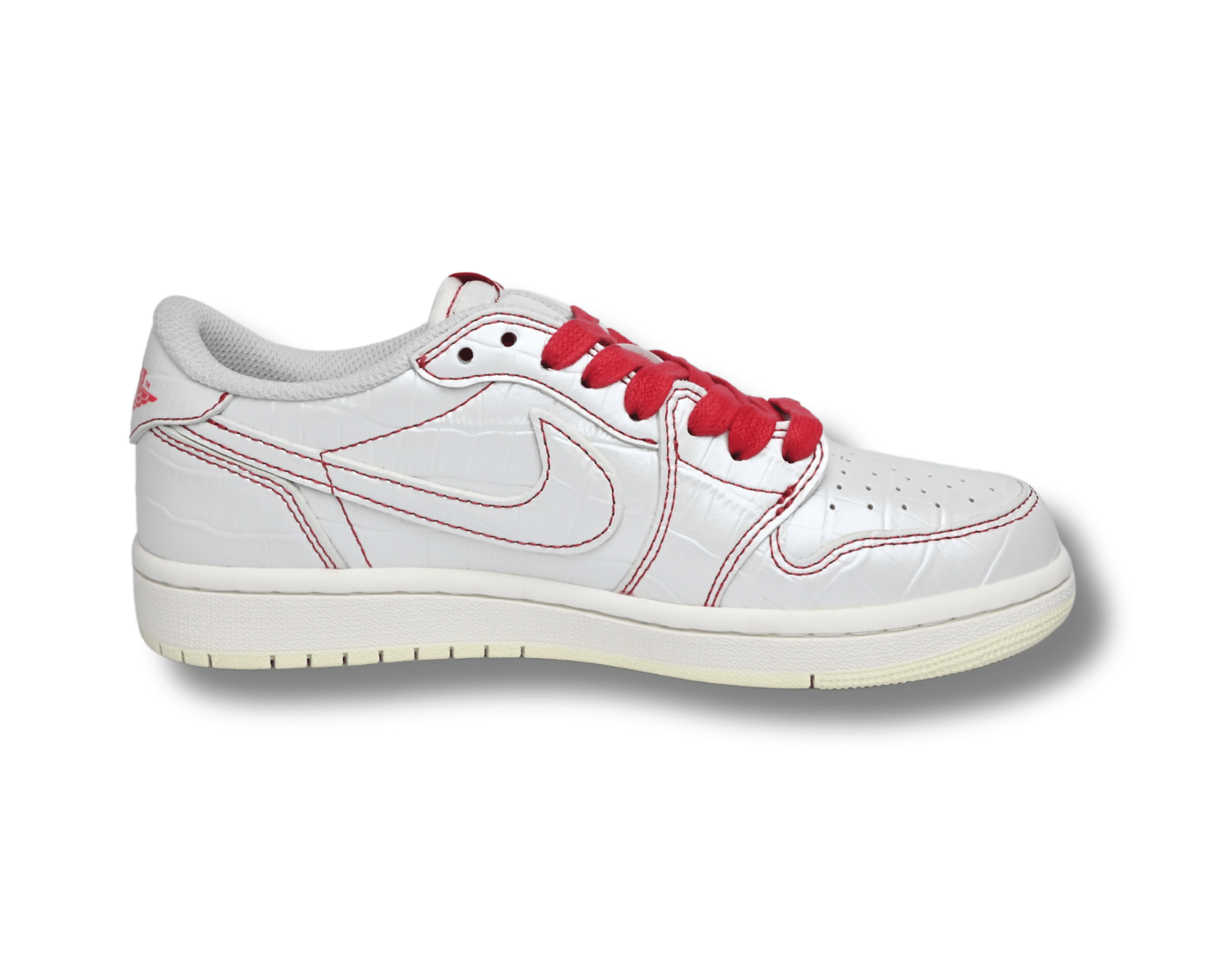 Travis Scott Jordan 1 Low Red/white Custom