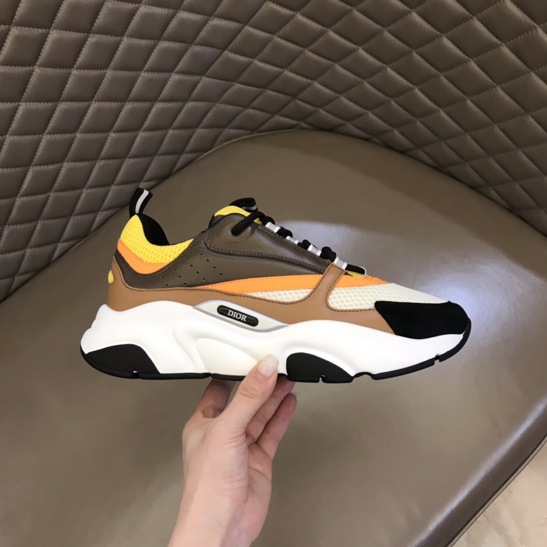 DIOR B22 Sneaker Yellow White Ebony Camel