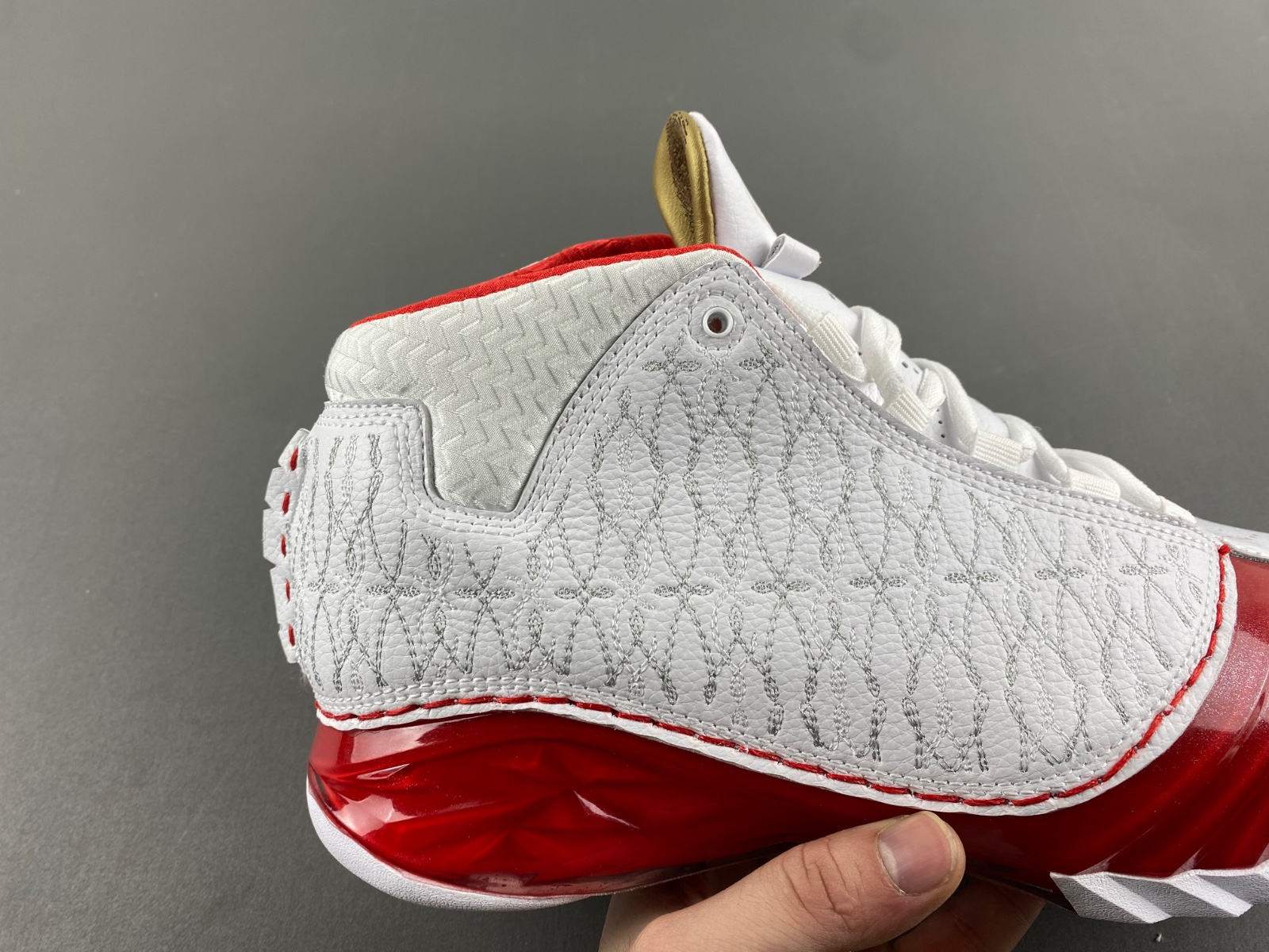 Jordan 23 White Varsity Red
