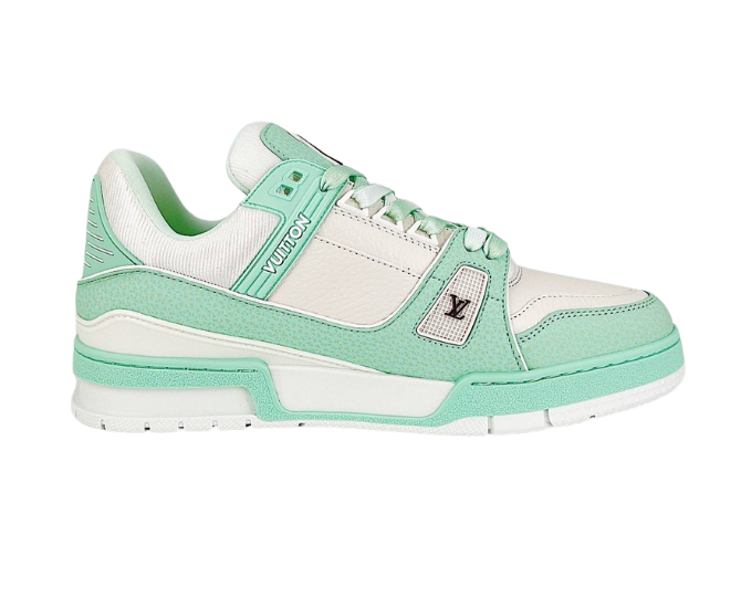 LV Trainer Mint White