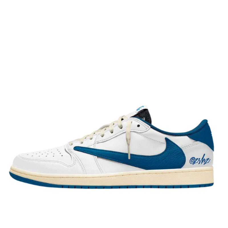 Travis Scott x Air Jordan 1 White Blue Fragment (2025)