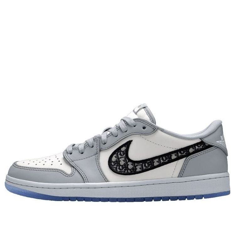 Air Jordan 1 Low x Dior  White Grey