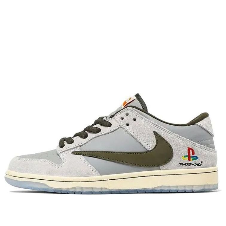 Nike x Travis Scott x PlayStation Dunk Low  Grey White