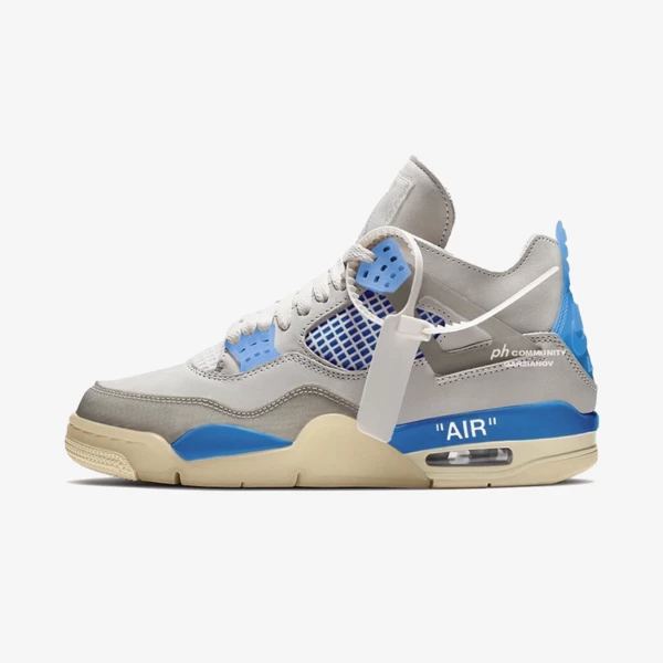 Off-White x Air Jordan 4 Military Blue