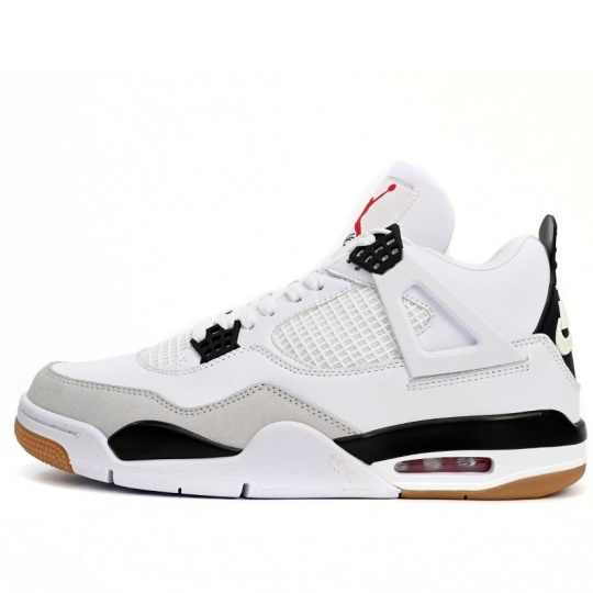 Nike SB X Air Jordan 4 White Gray Black