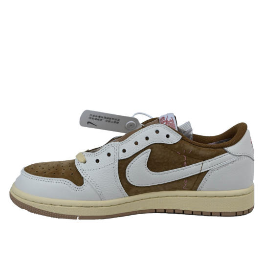 Travis Scott x Air Jordan 1 Low Brown White Custom