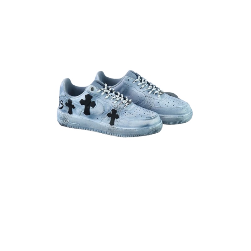 Custom Air Force 1 Blue CHROME HEARTS