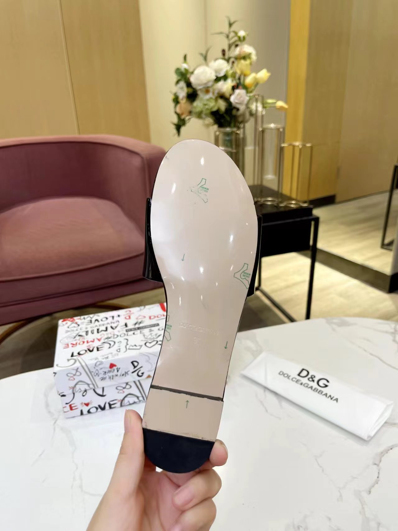 Dolce & Gabbana sliders with crystal buckles