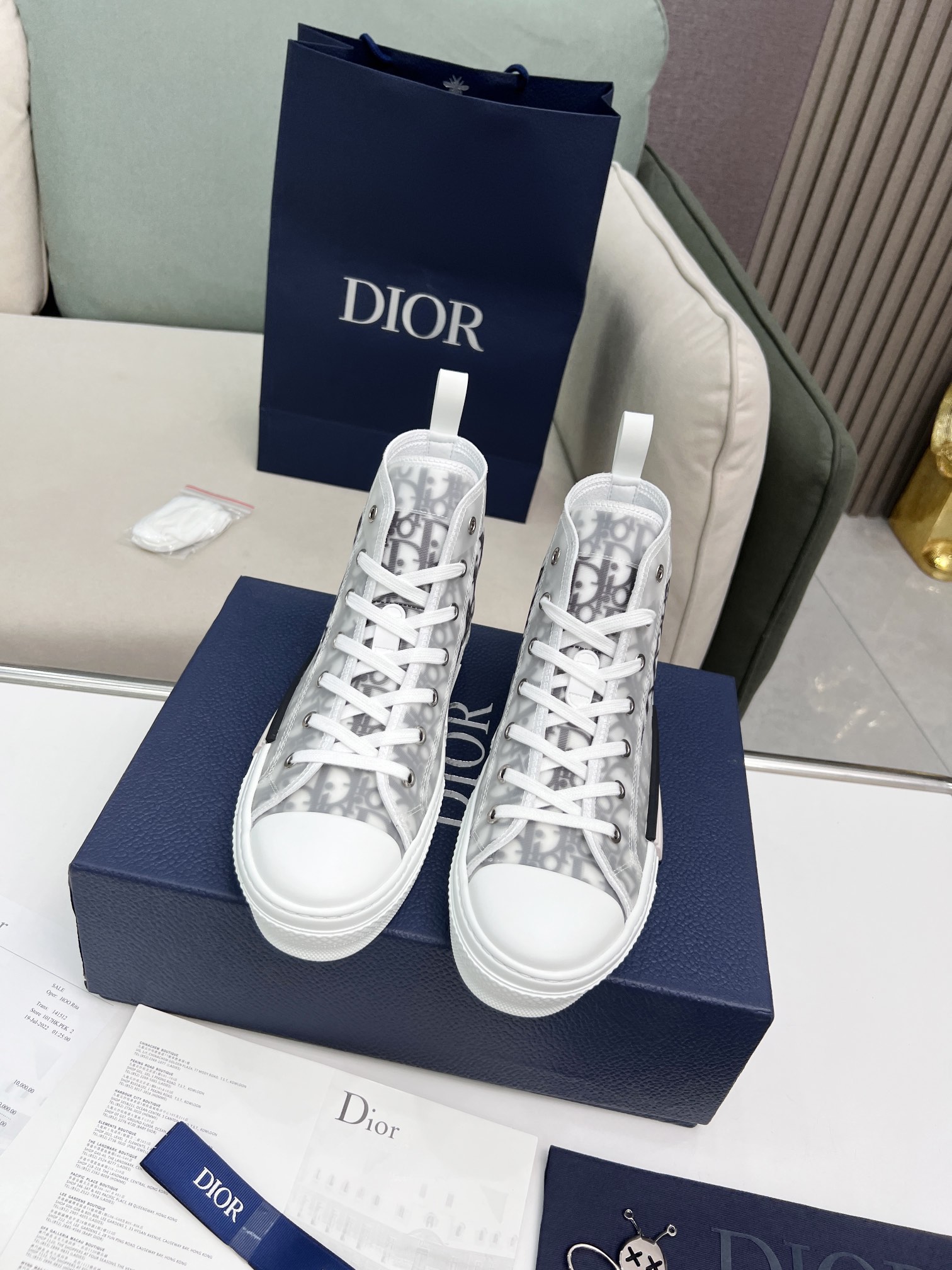 Dior b23 oblique top sneakers