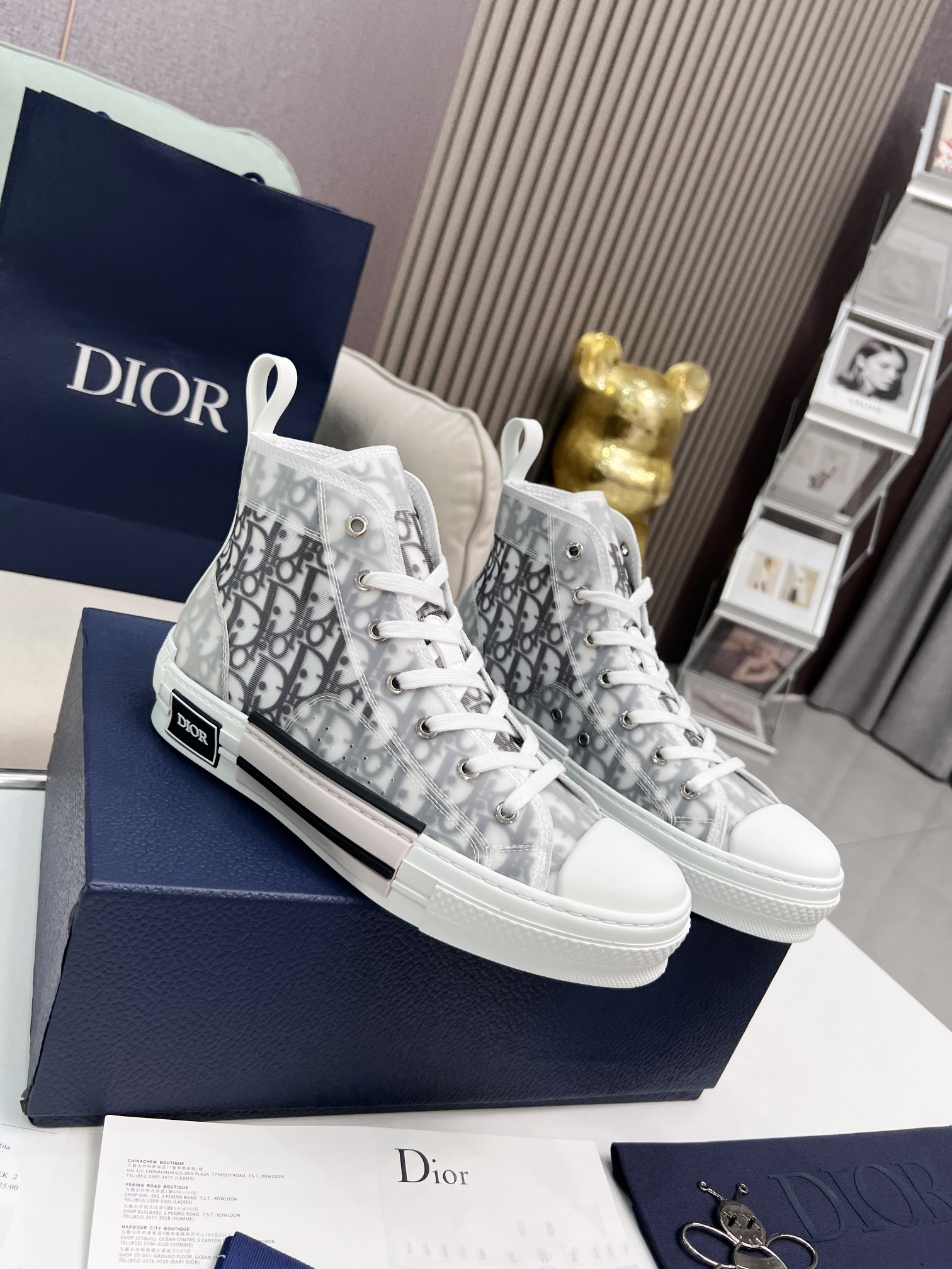 Dior b23 oblique top sneakers