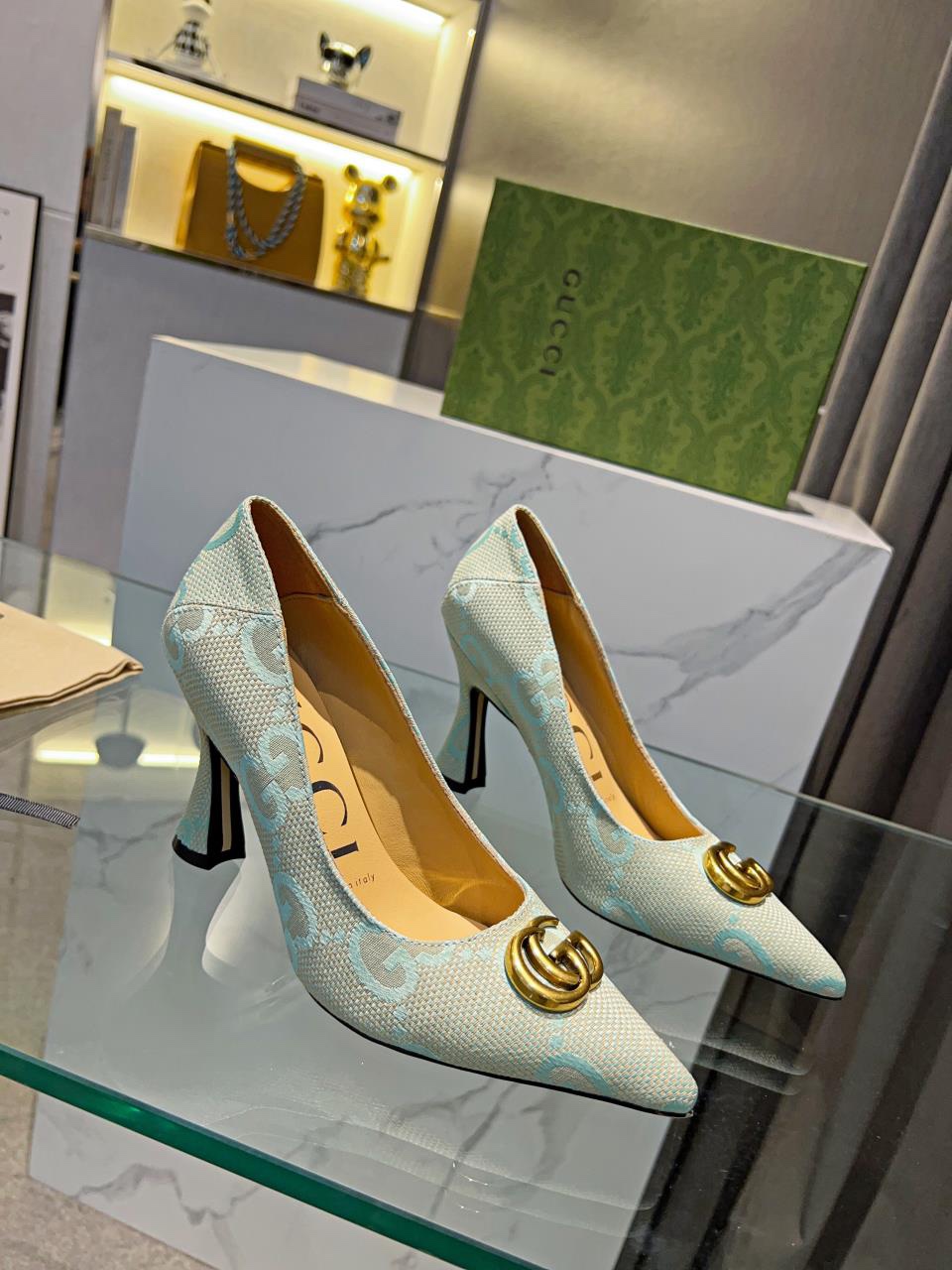 Gucci's new buckle pointed-toe pumps