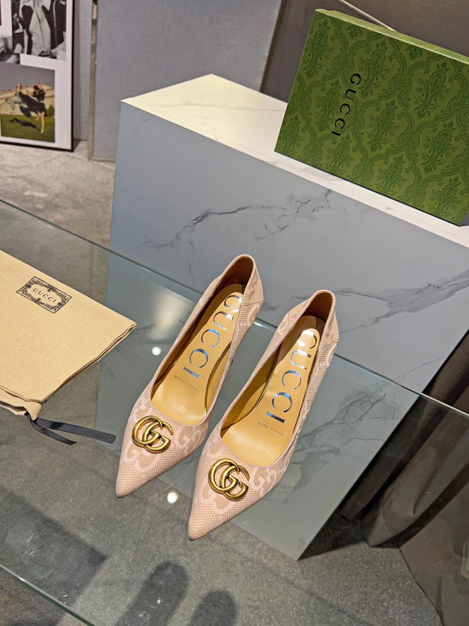 Gucci's new buckle pointed-toe pumps