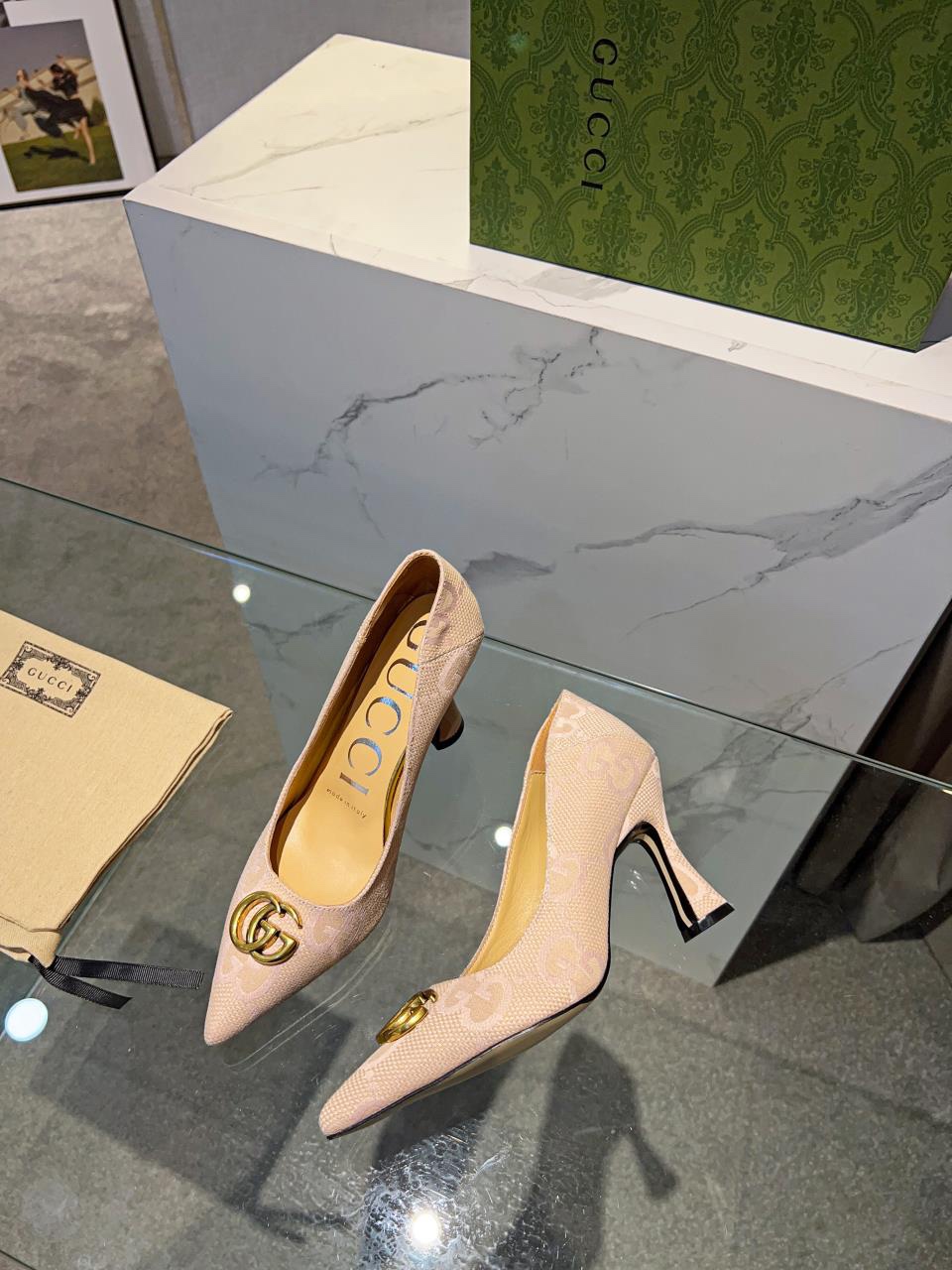 Gucci's new buckle pointed-toe pumps