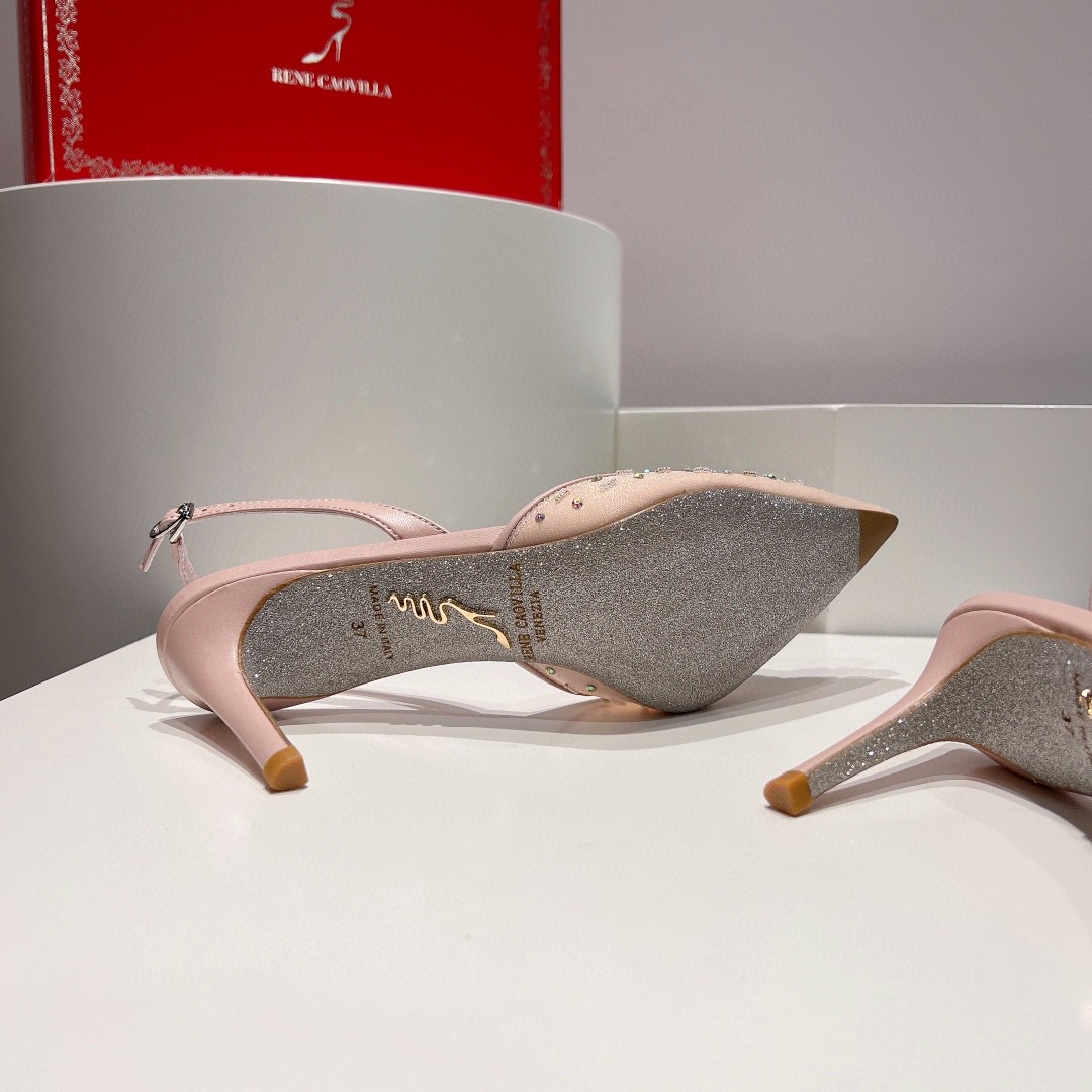 Rᴇɴᴇ Cᴀᴏᴠɪʟʟᴀ Heavy Industry Wedding Shoes RC Aquamarine Silk Heel Shoes Series