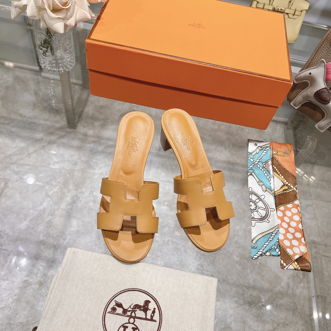 Hermes H slippers Oran sandals