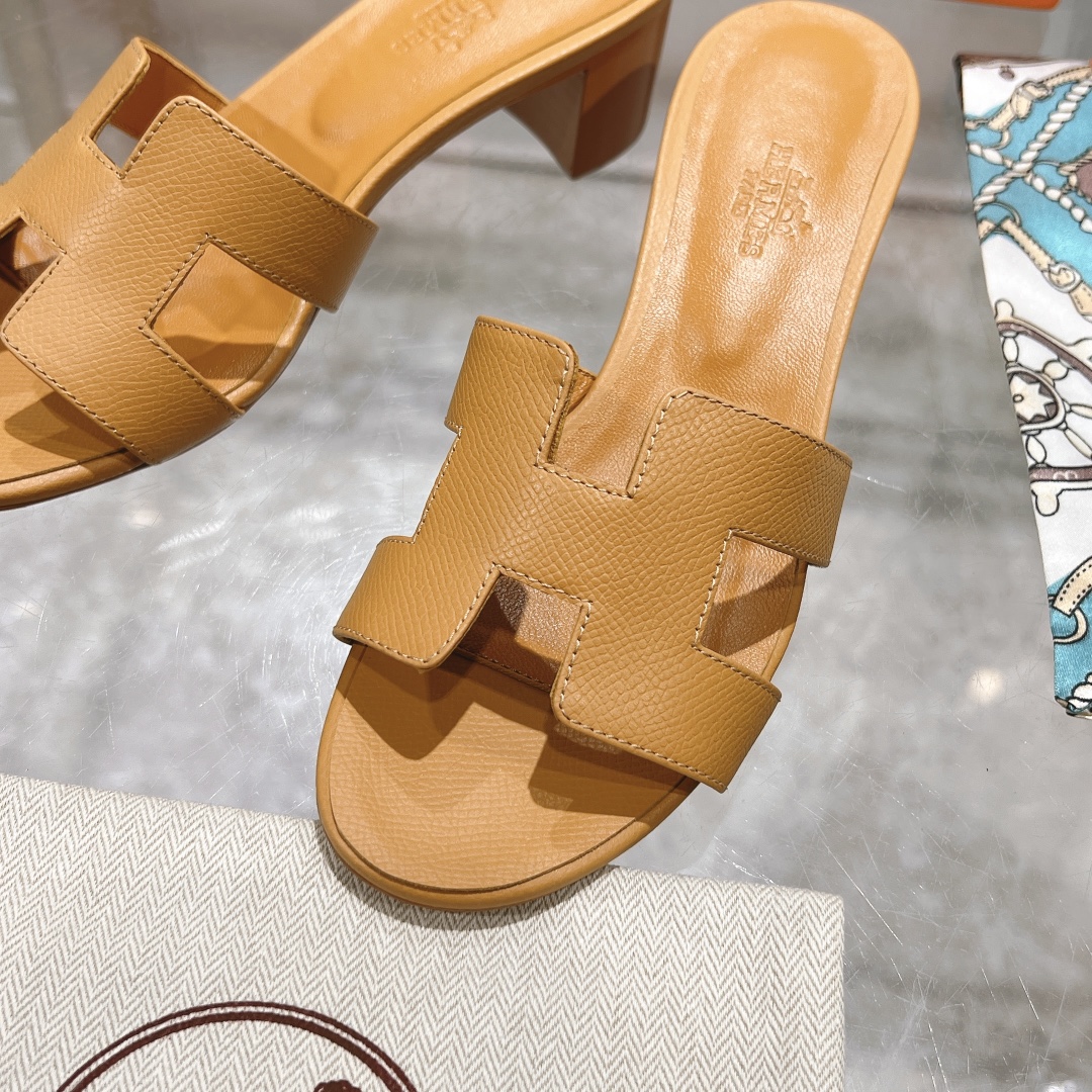 Hermes H slippers Oran sandals
