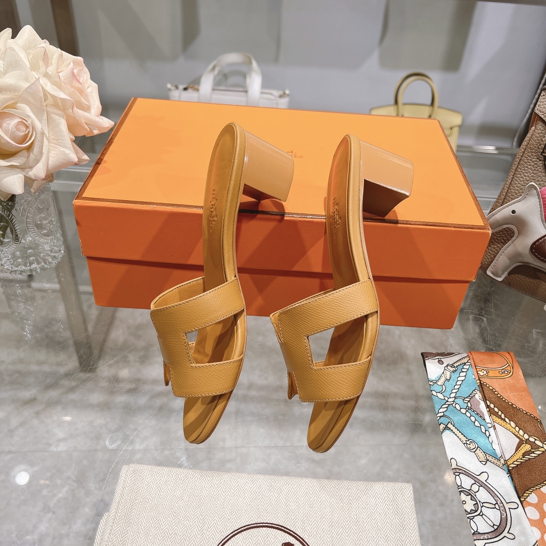Hermes H slippers Oran sandals