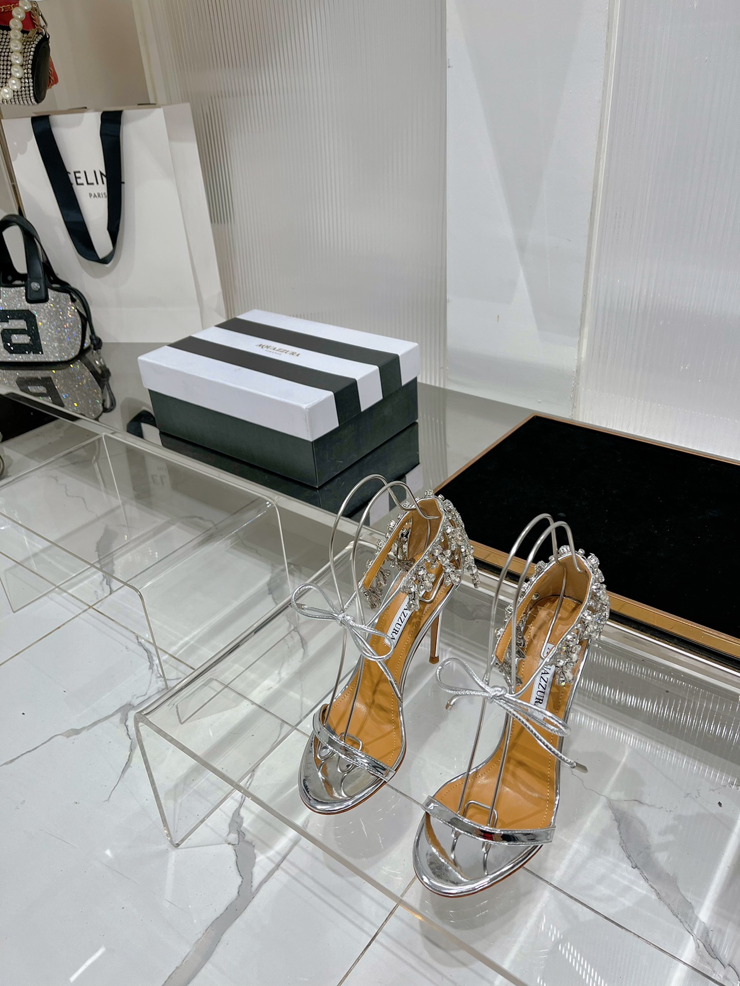 𝑨𝑸𝑼𝑨𝒁𝒛𝒖𝒓𝒂 High-heeled women's shoes pineapple shoes