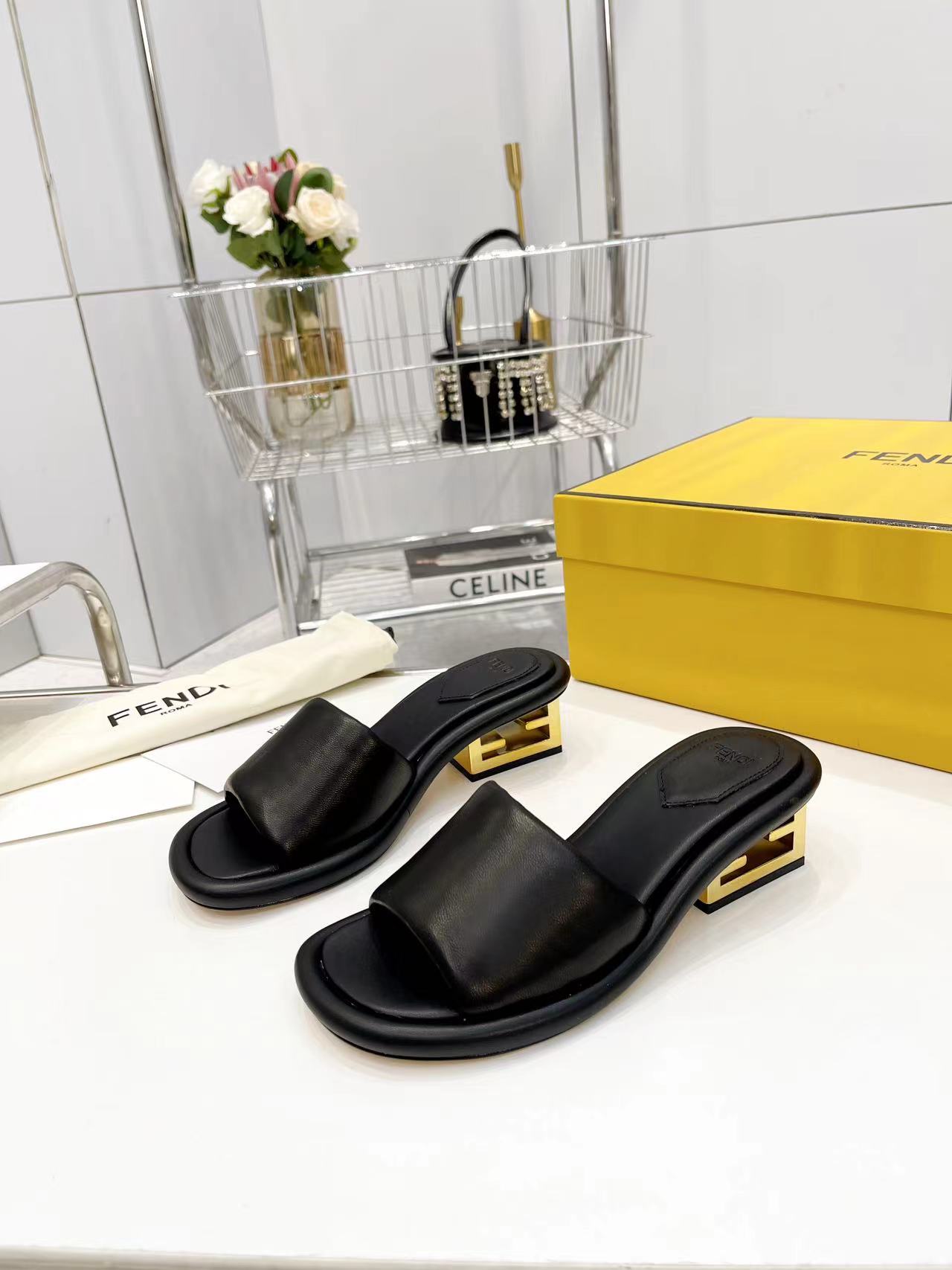 Fendi series water platform slippers