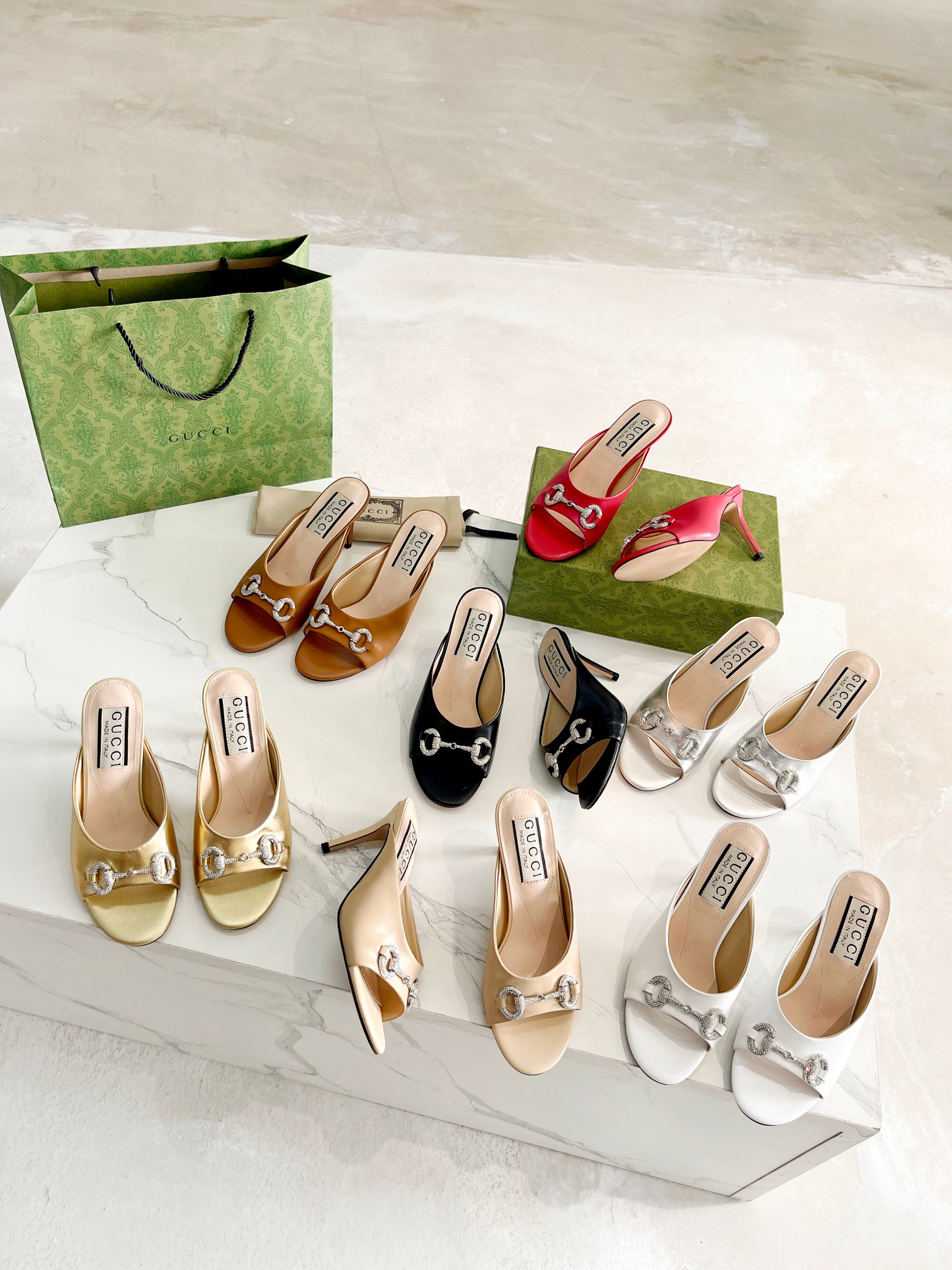 Gucci G heeled slippers