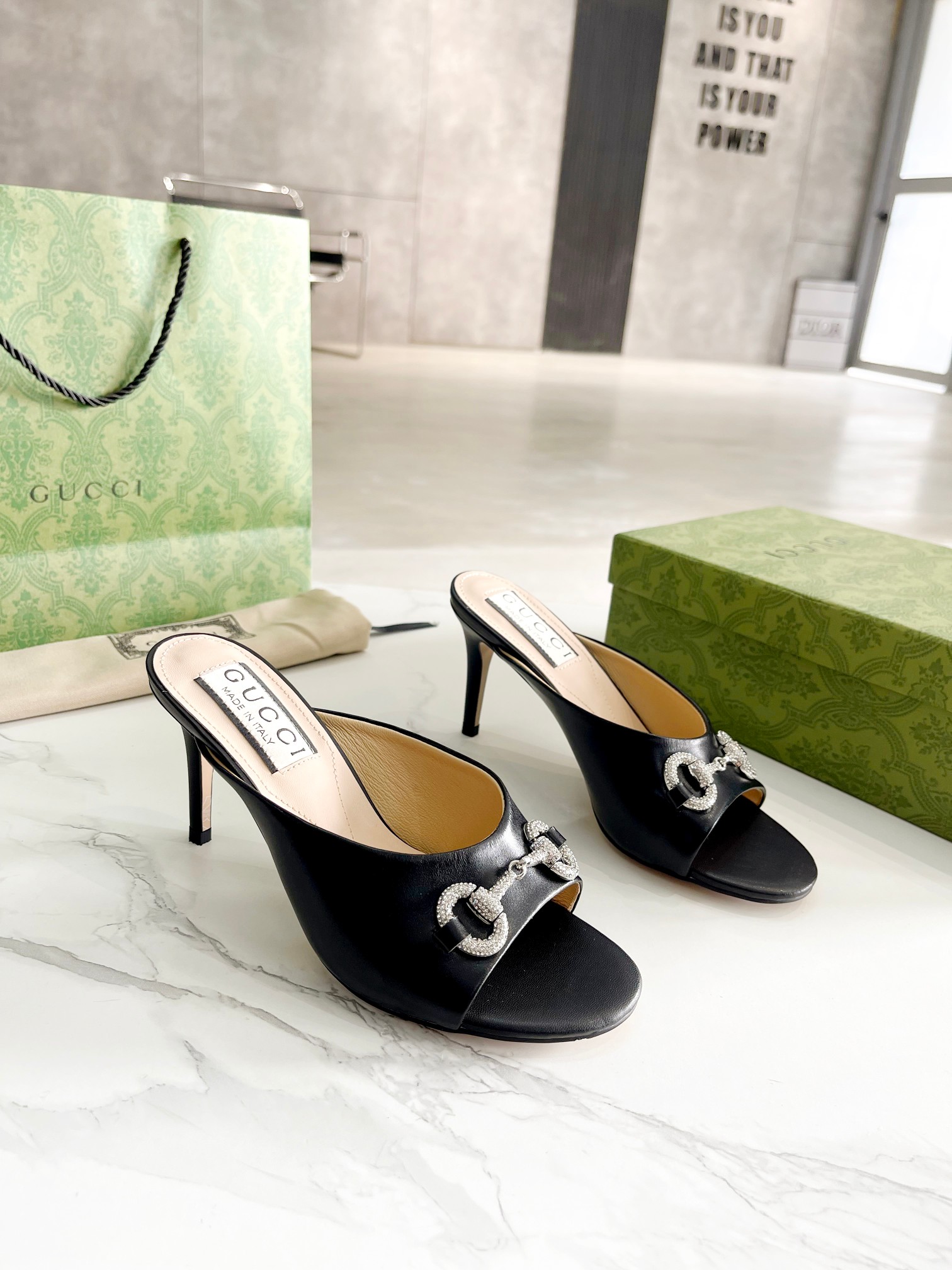 Gucci G heeled slippers