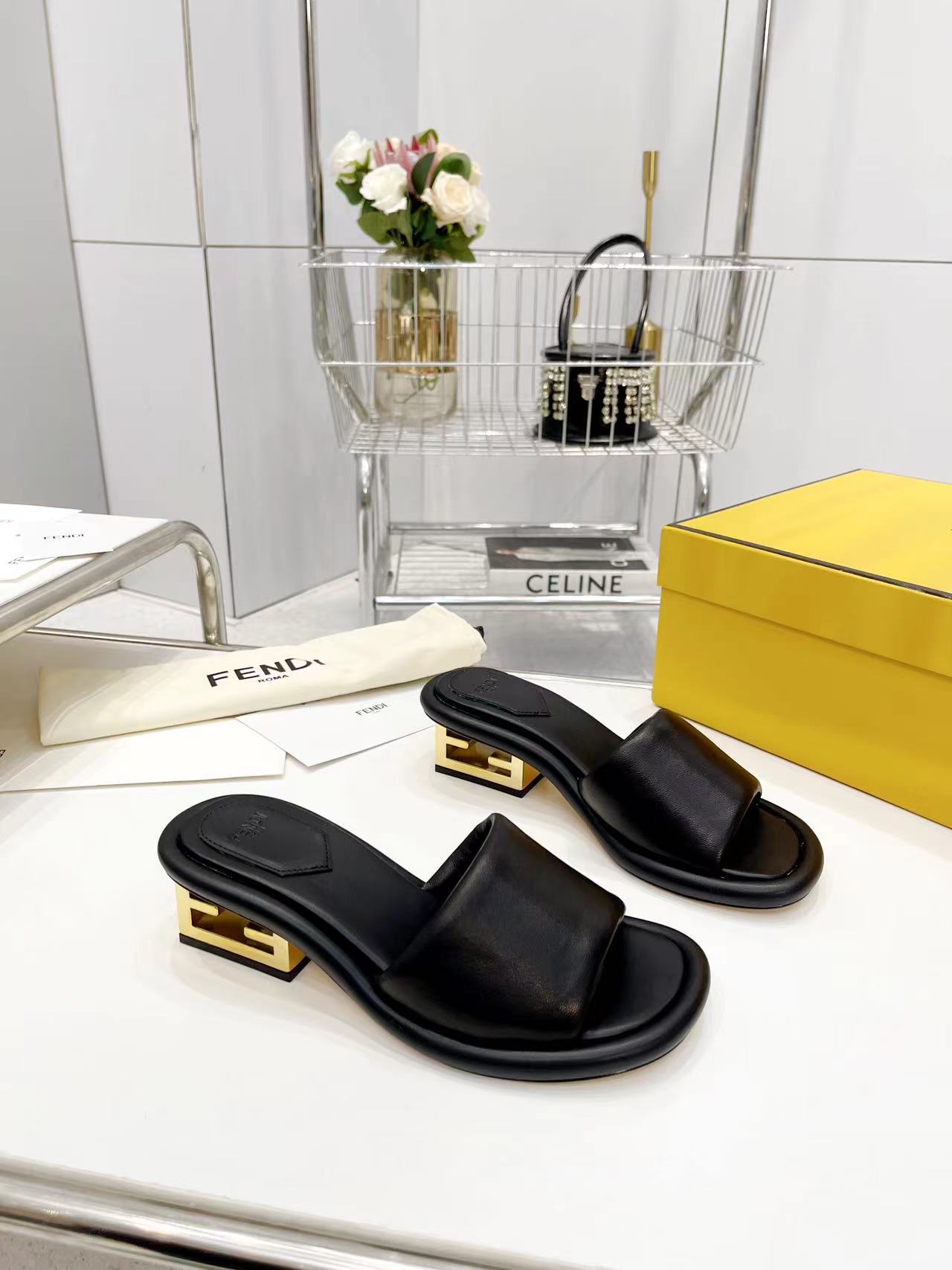 Fendi series water platform slippers
