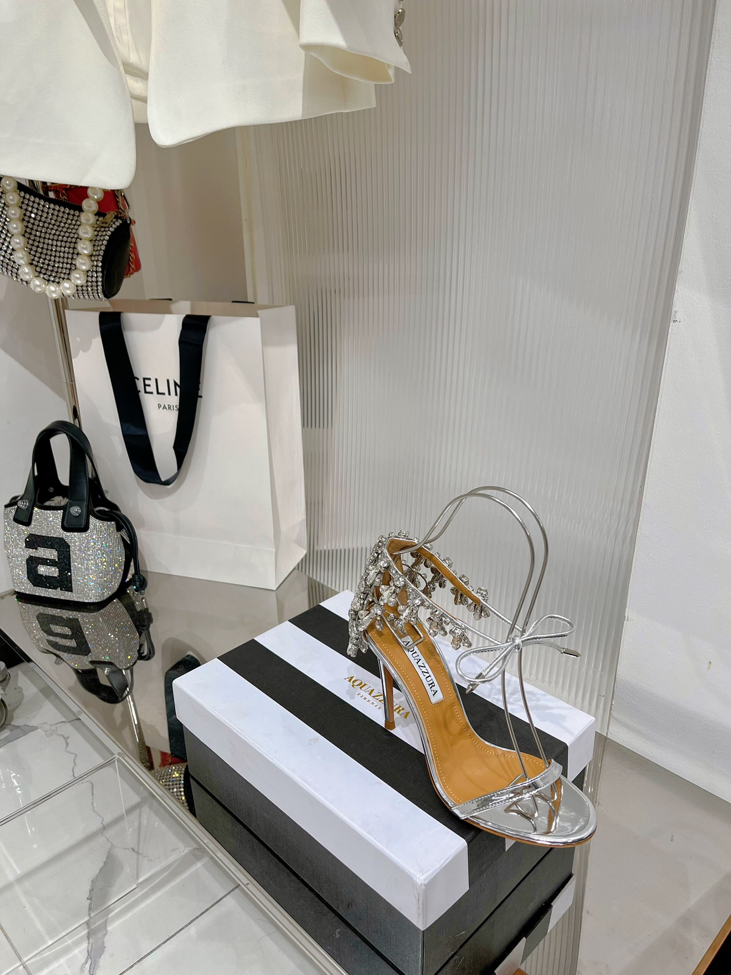 𝑨𝑸𝑼𝑨𝒁𝒛𝒖𝒓𝒂 High-heeled women's shoes pineapple shoes