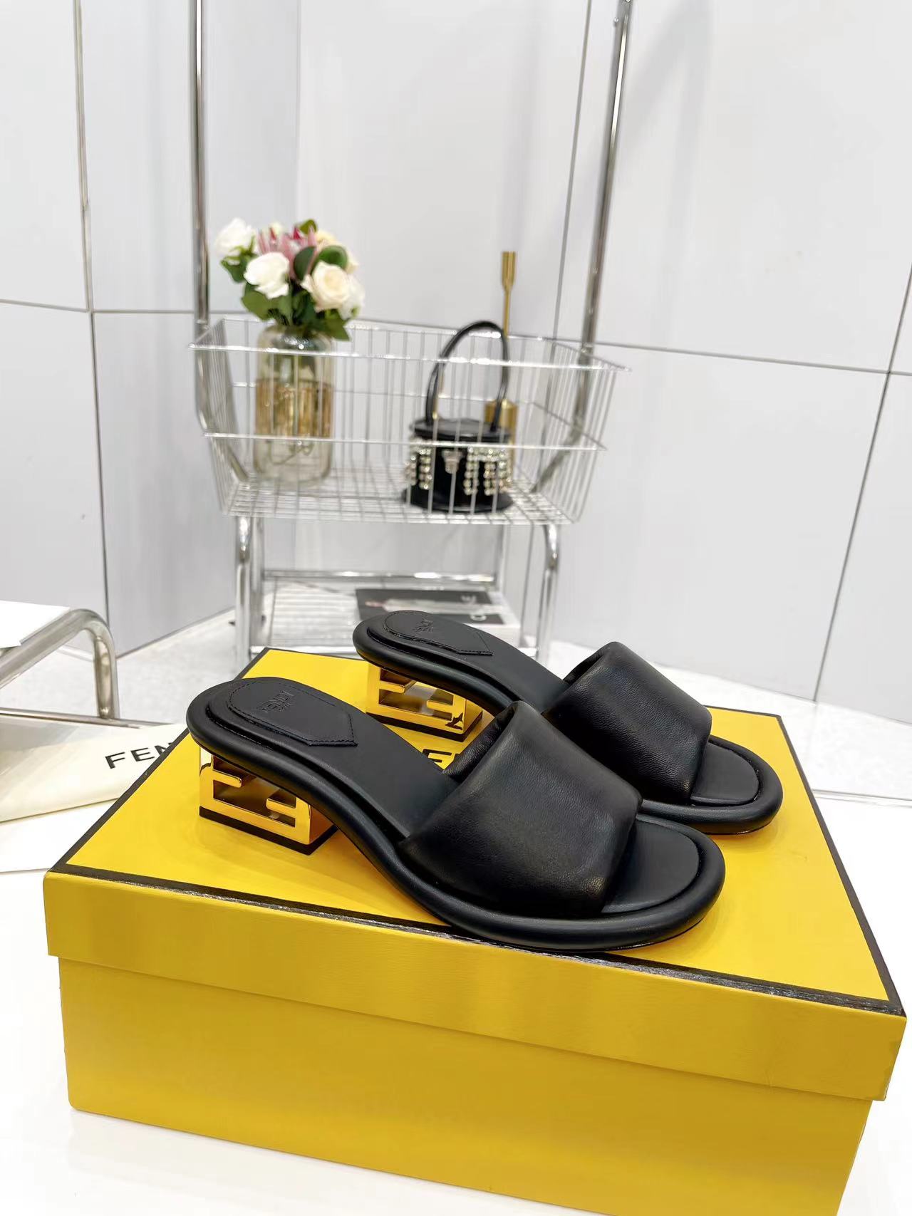 Fendi series water platform slippers