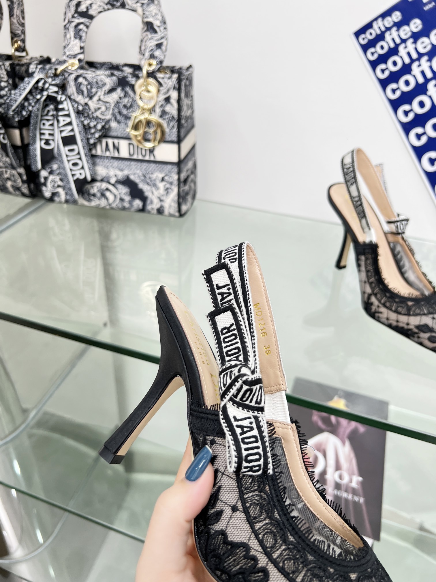 J'ADIOR webbing backspace sandals