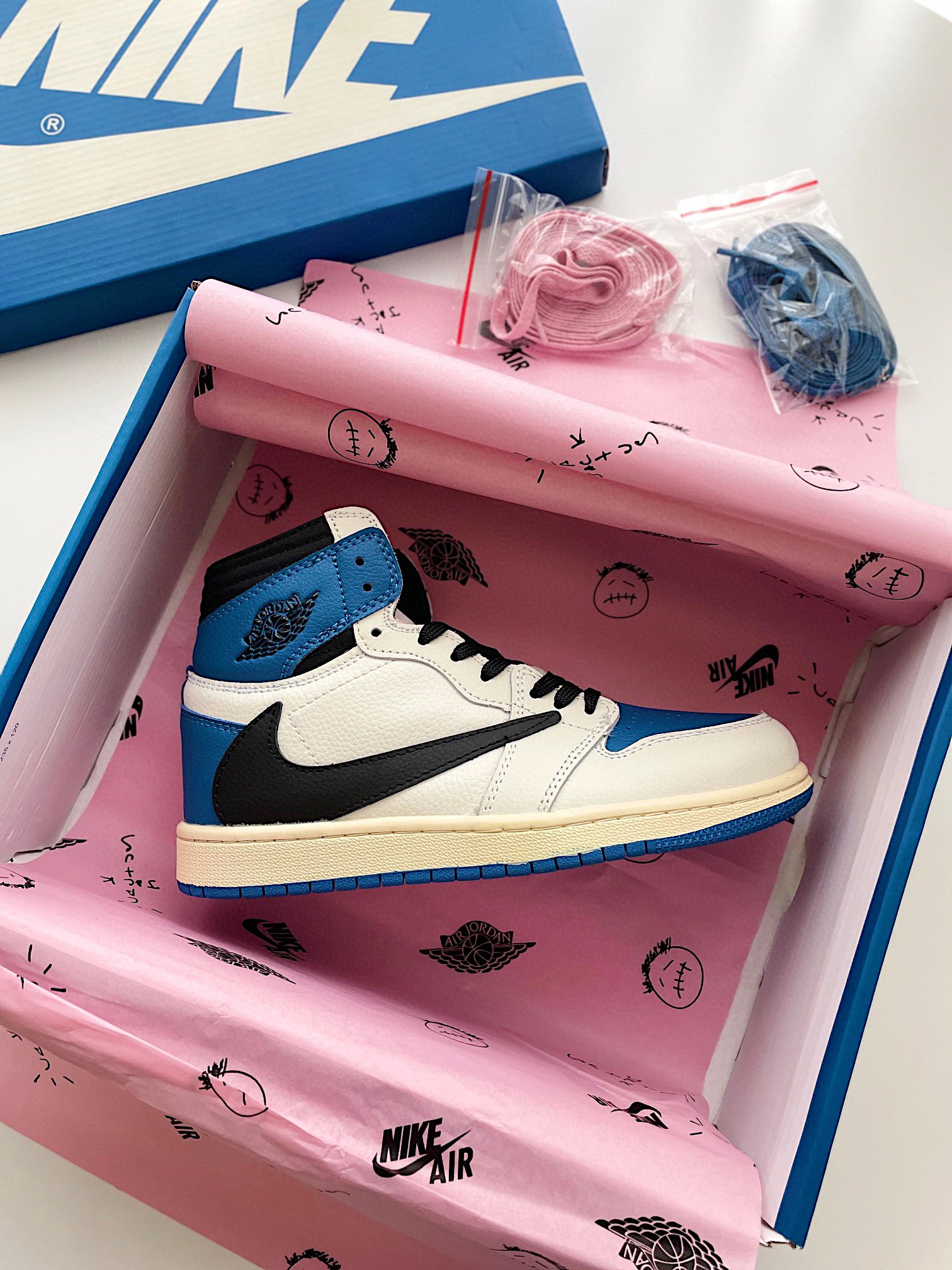 NIKE Three-party co-branded TS barbed children's shoes