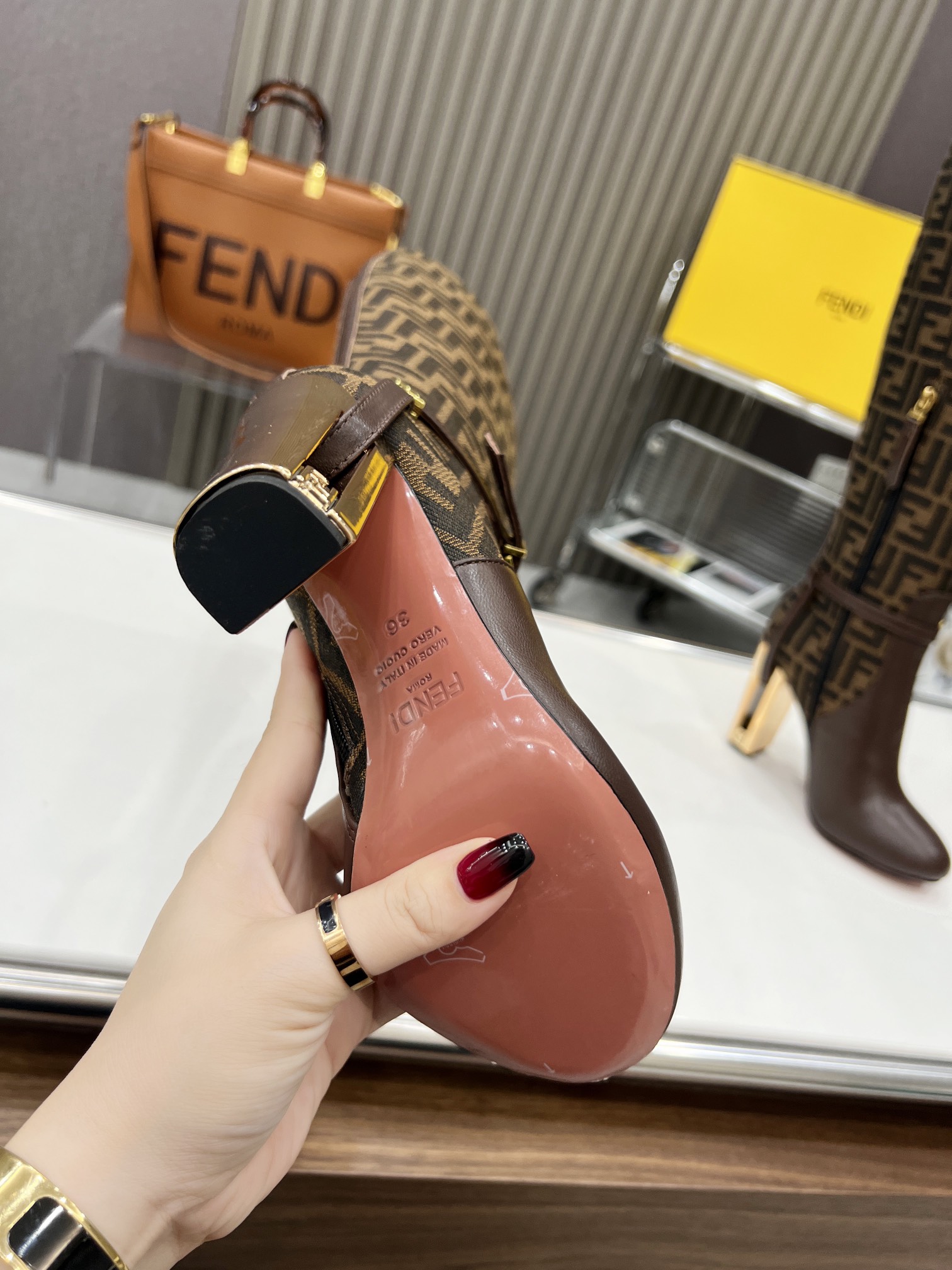 FENDI Delfina round-toe boots