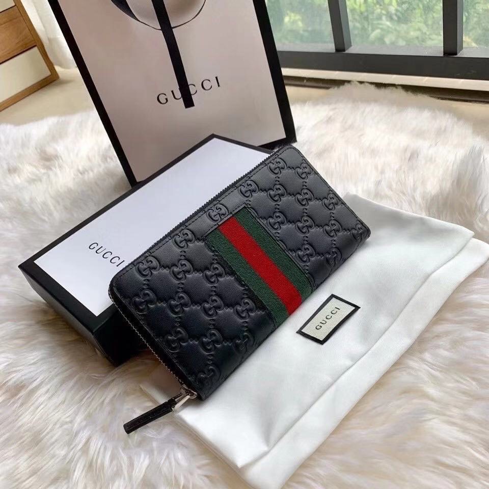 GG Supreme Web zippered wallet