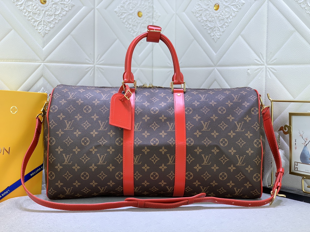 LOUIS VUITTON LV KEEPALL BANDOULIÈRE 50 TRAVEL BAG