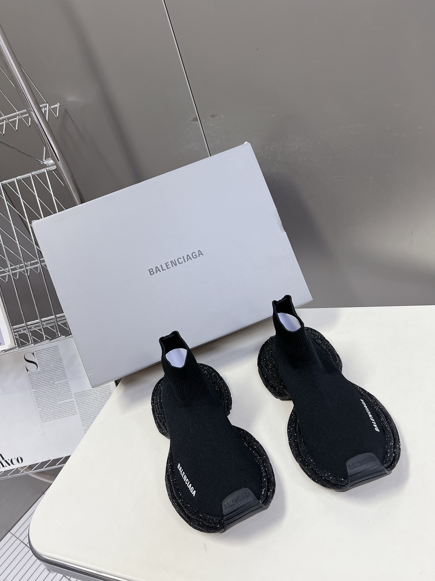 Balenciaga Handmade Hot Diamond 3xl Socks and Shoes