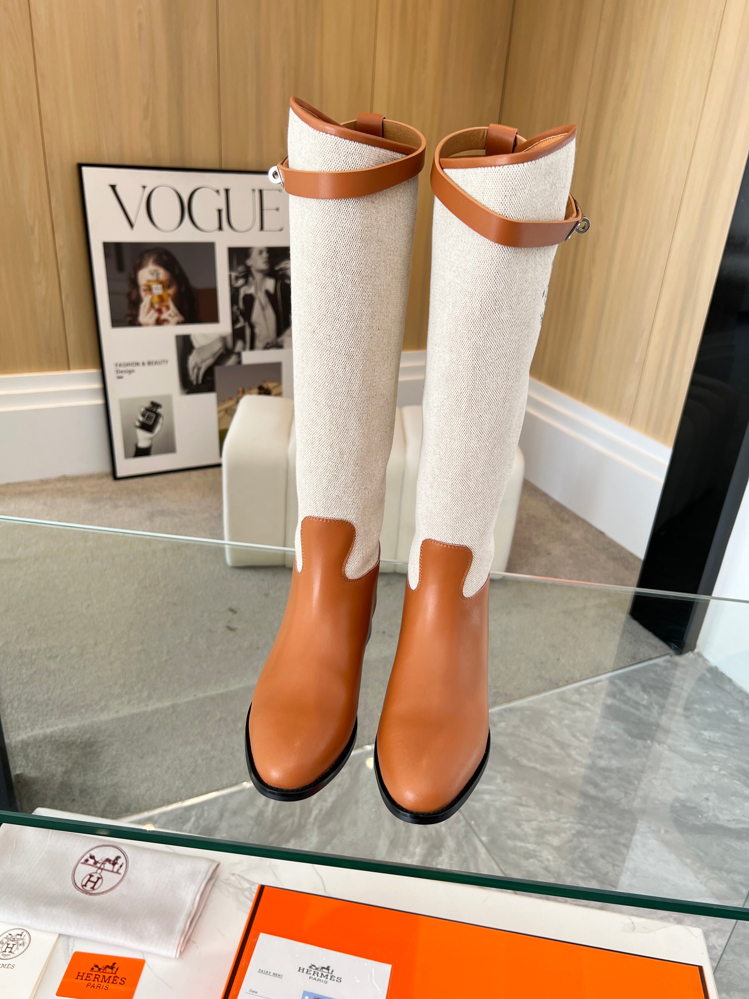 HERMES Kelly buckled knight boots