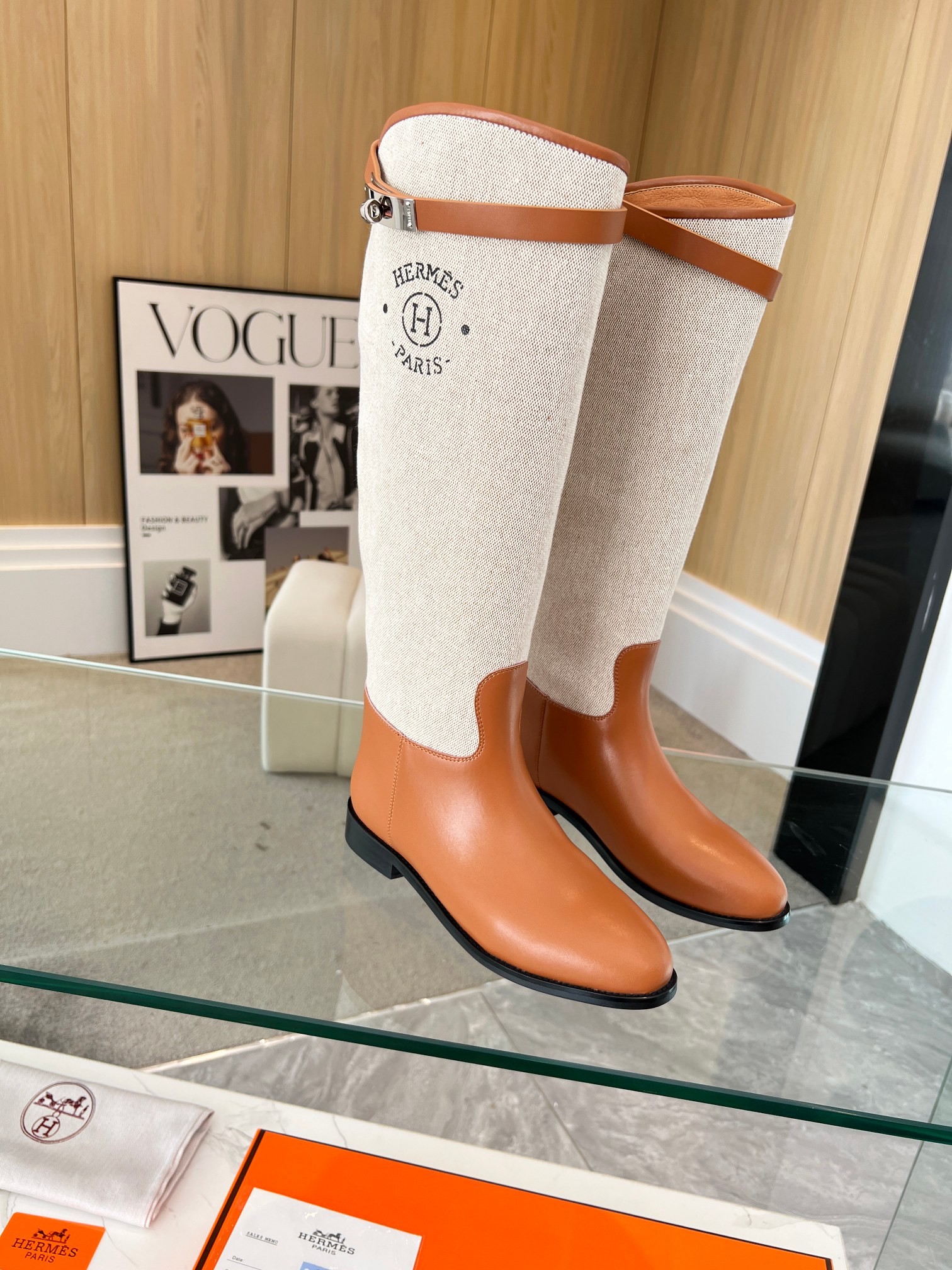 HERMES Kelly buckled knight boots