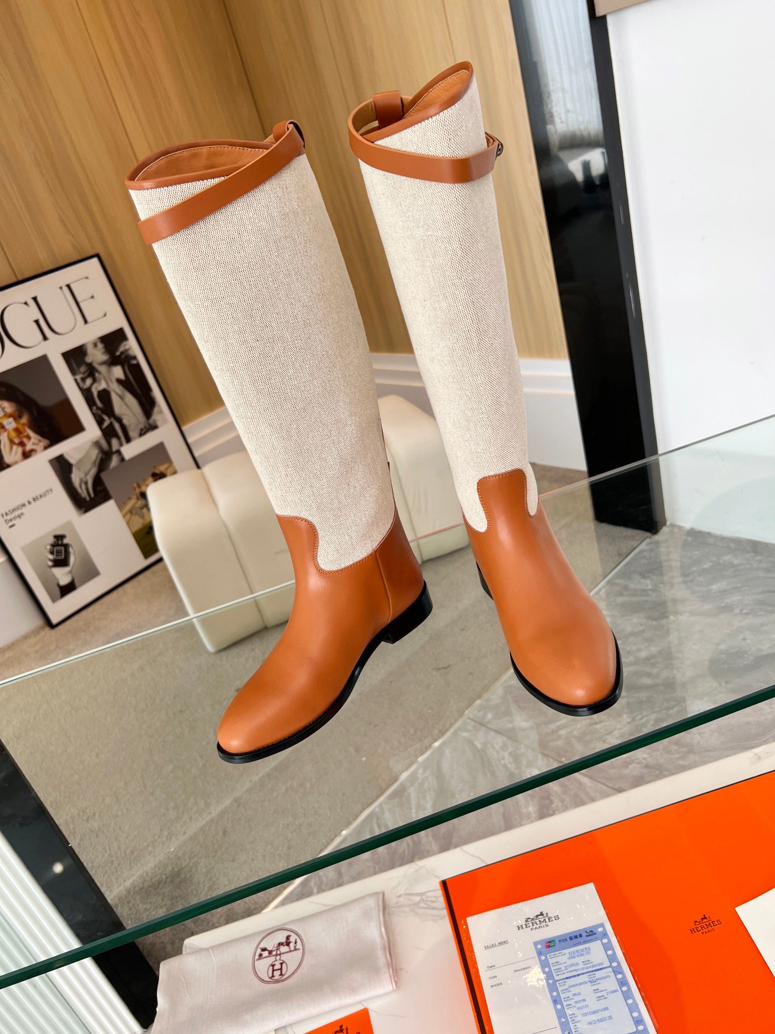 HERMES Kelly buckled knight boots