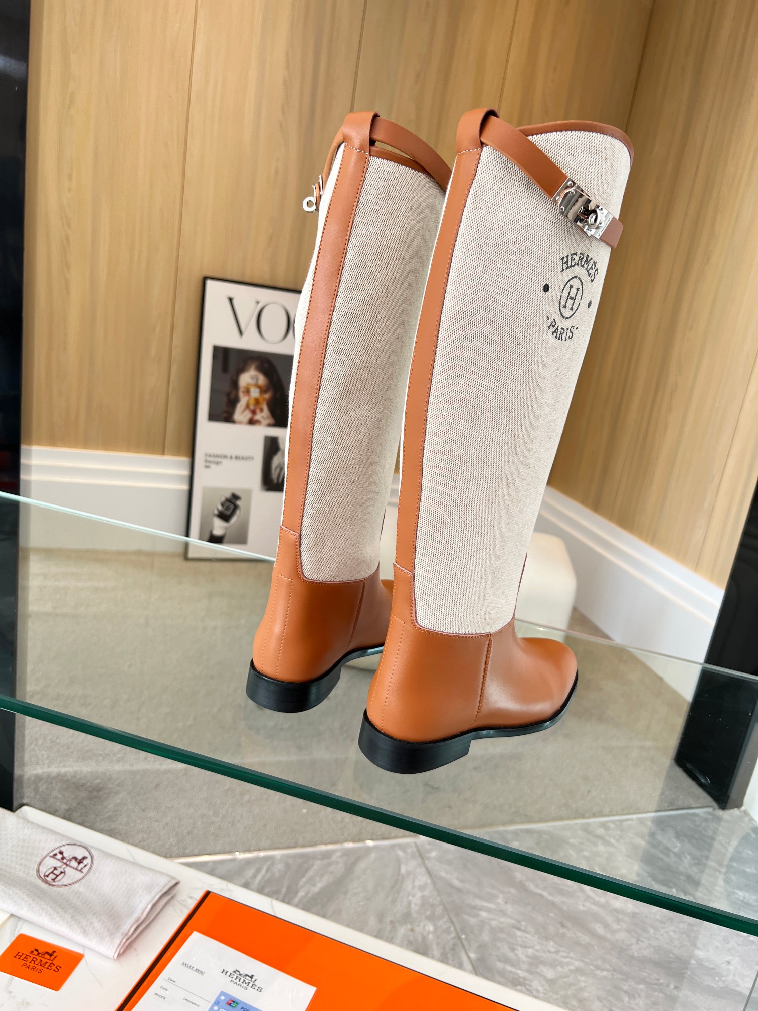 HERMES Kelly buckled knight boots