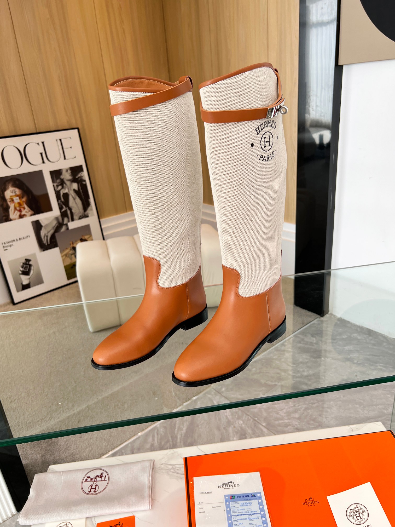 HERMES Kelly buckled knight boots