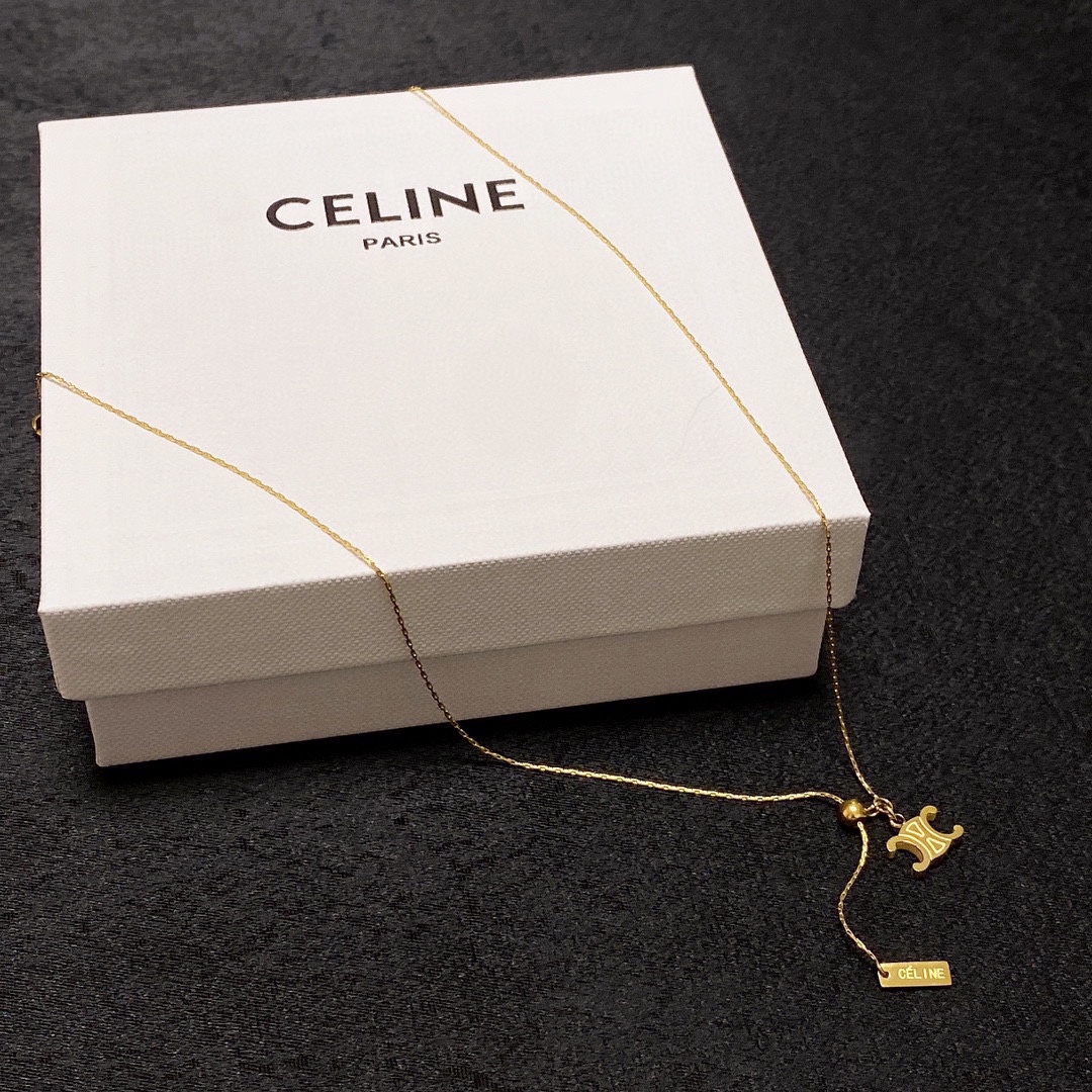 Celine Arc de Triomphe pendant necklace