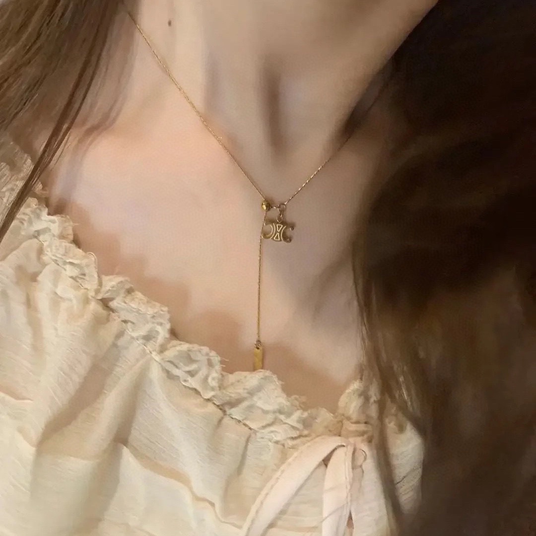 Celine Arc de Triomphe pendant necklace