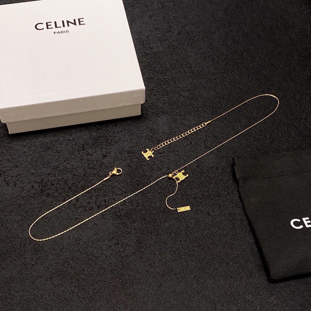 Celine Arc de Triomphe pendant necklace
