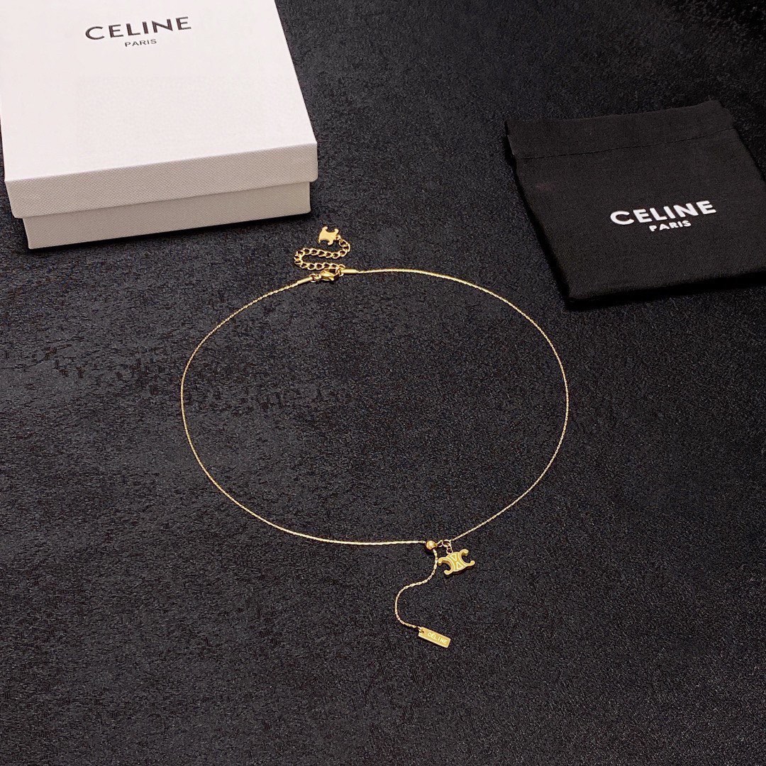 Celine Arc de Triomphe pendant necklace