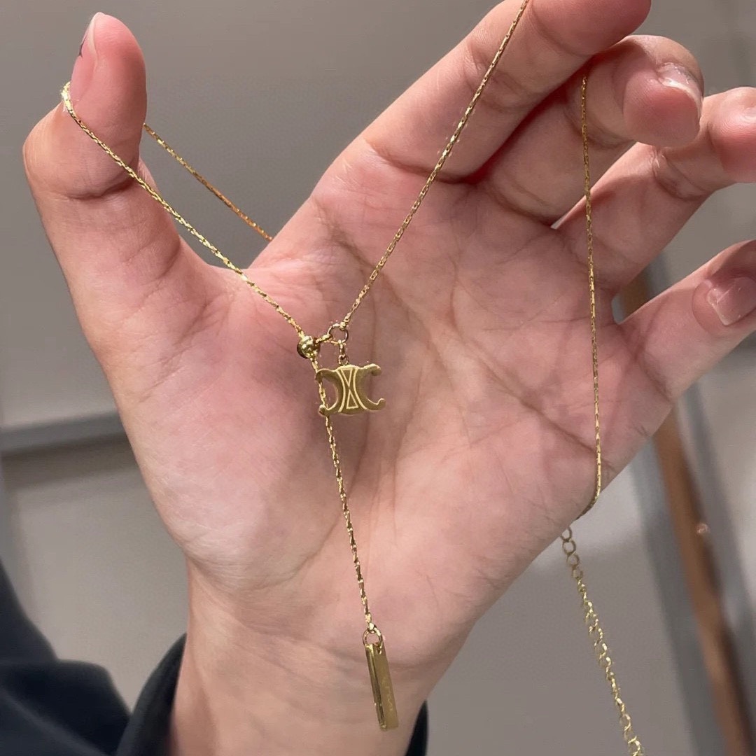 Celine Arc de Triomphe pendant necklace