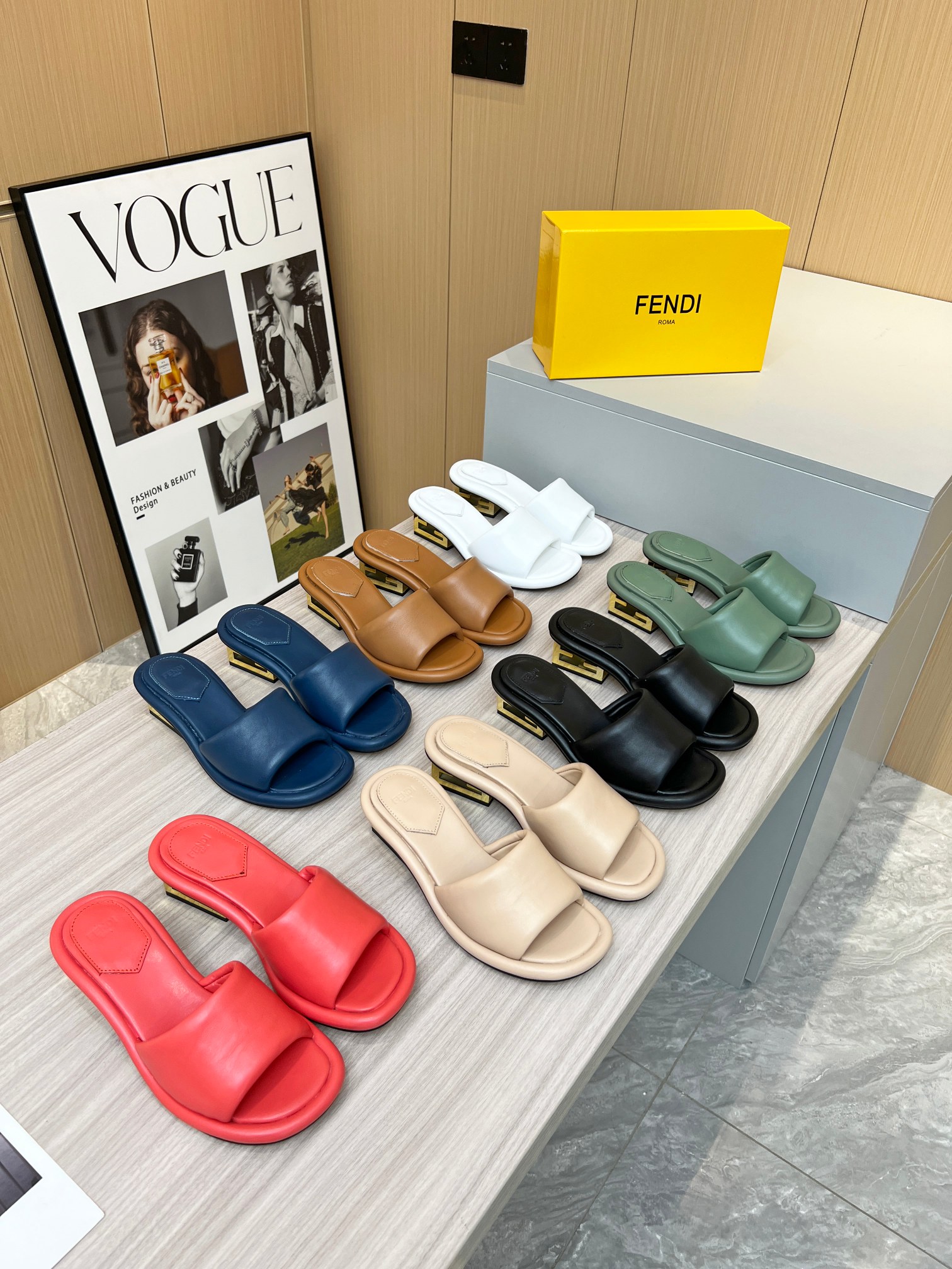 Fendi series water platform slippers