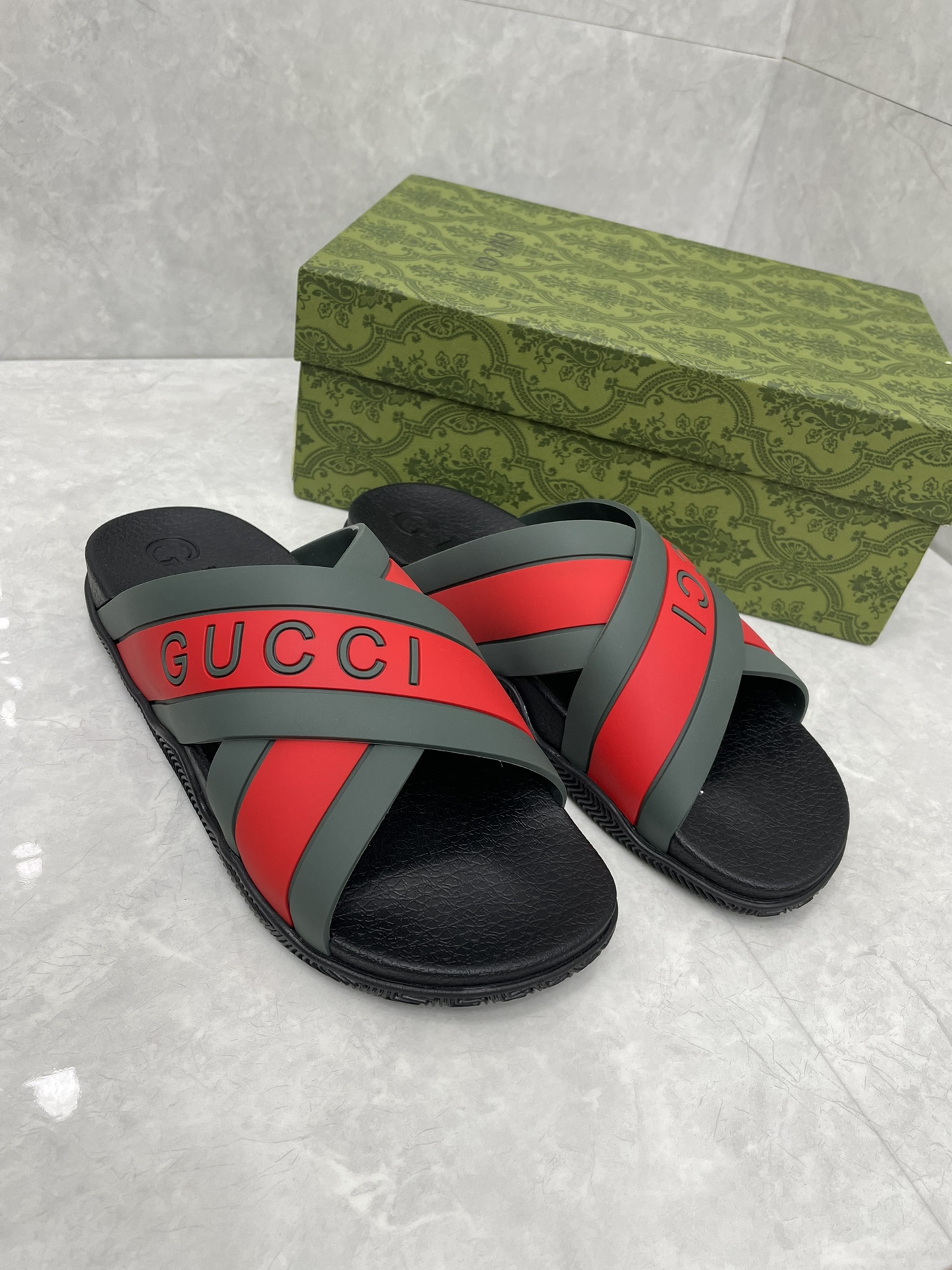 Gucci rubber slippers