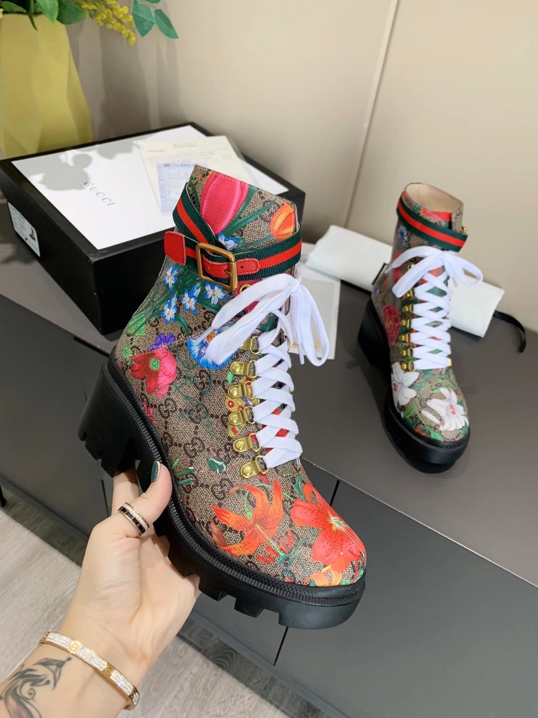 Gucci block-heeled ankle boots