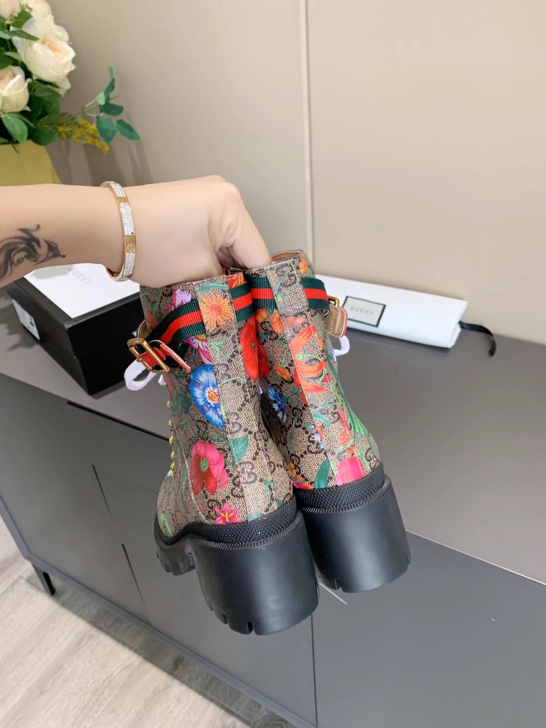 Gucci block-heeled ankle boots