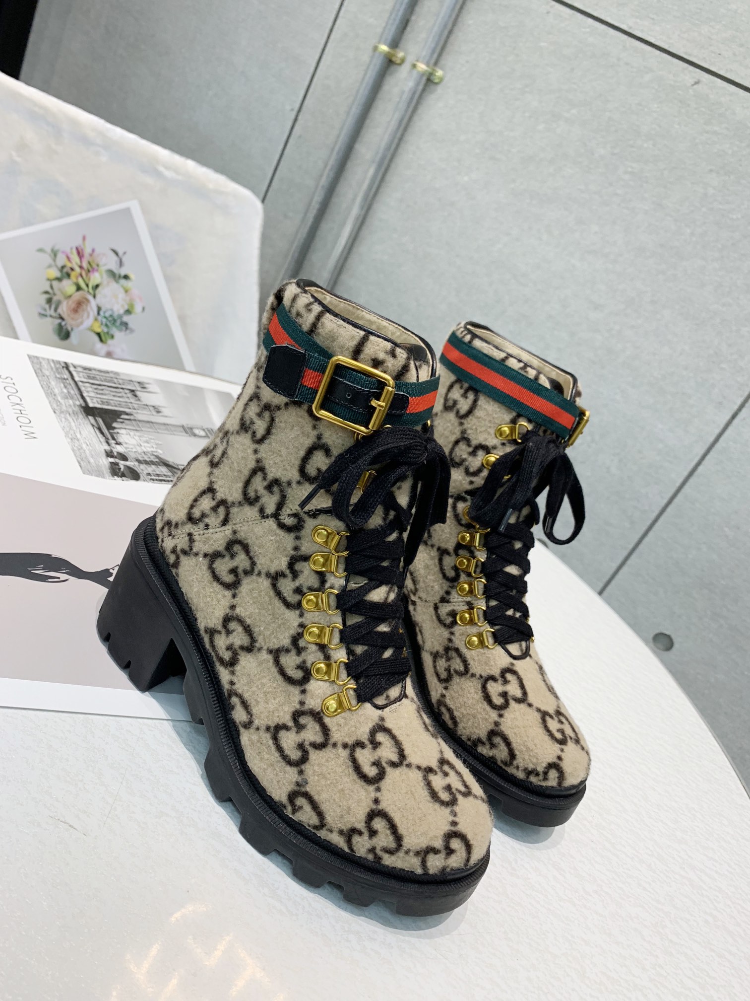 Gucci block-heeled ankle boots